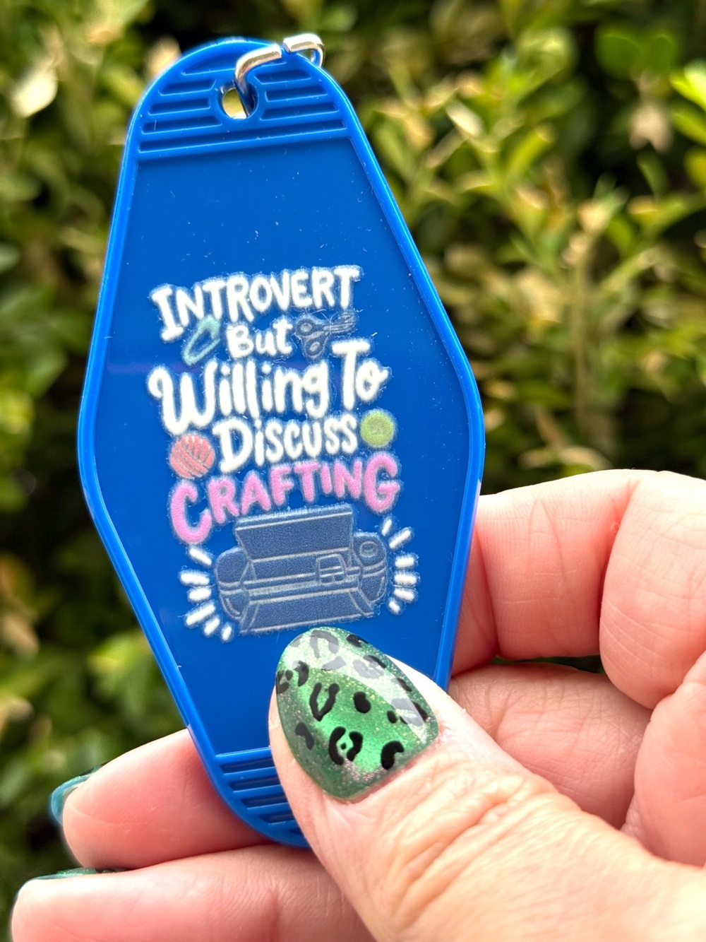 Vintage style motel key 3.5” keychain crafting-themed crafters gift idea